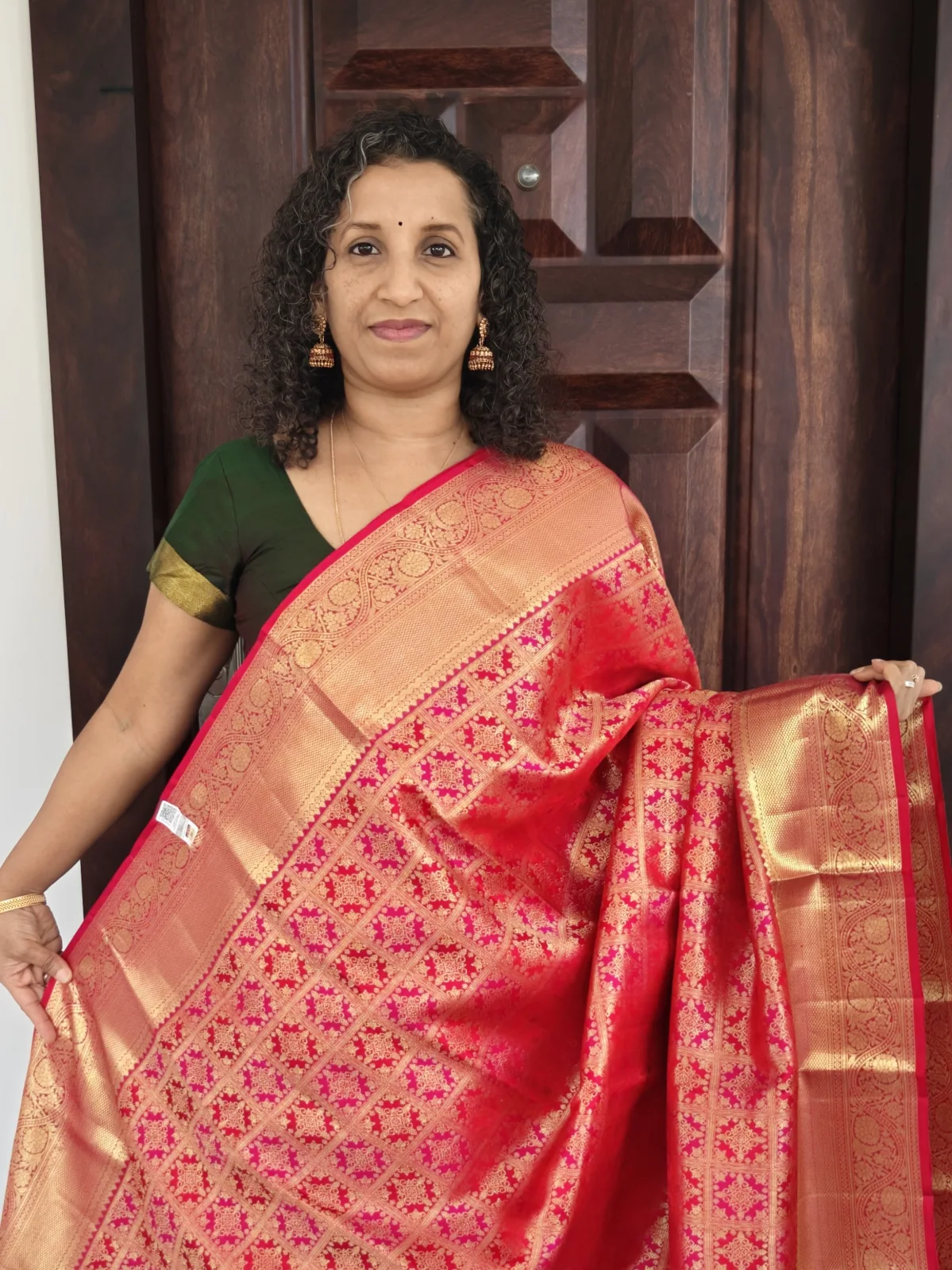 Pink And Magenta Kanchipuram Pure Silk Saree Pks043 1