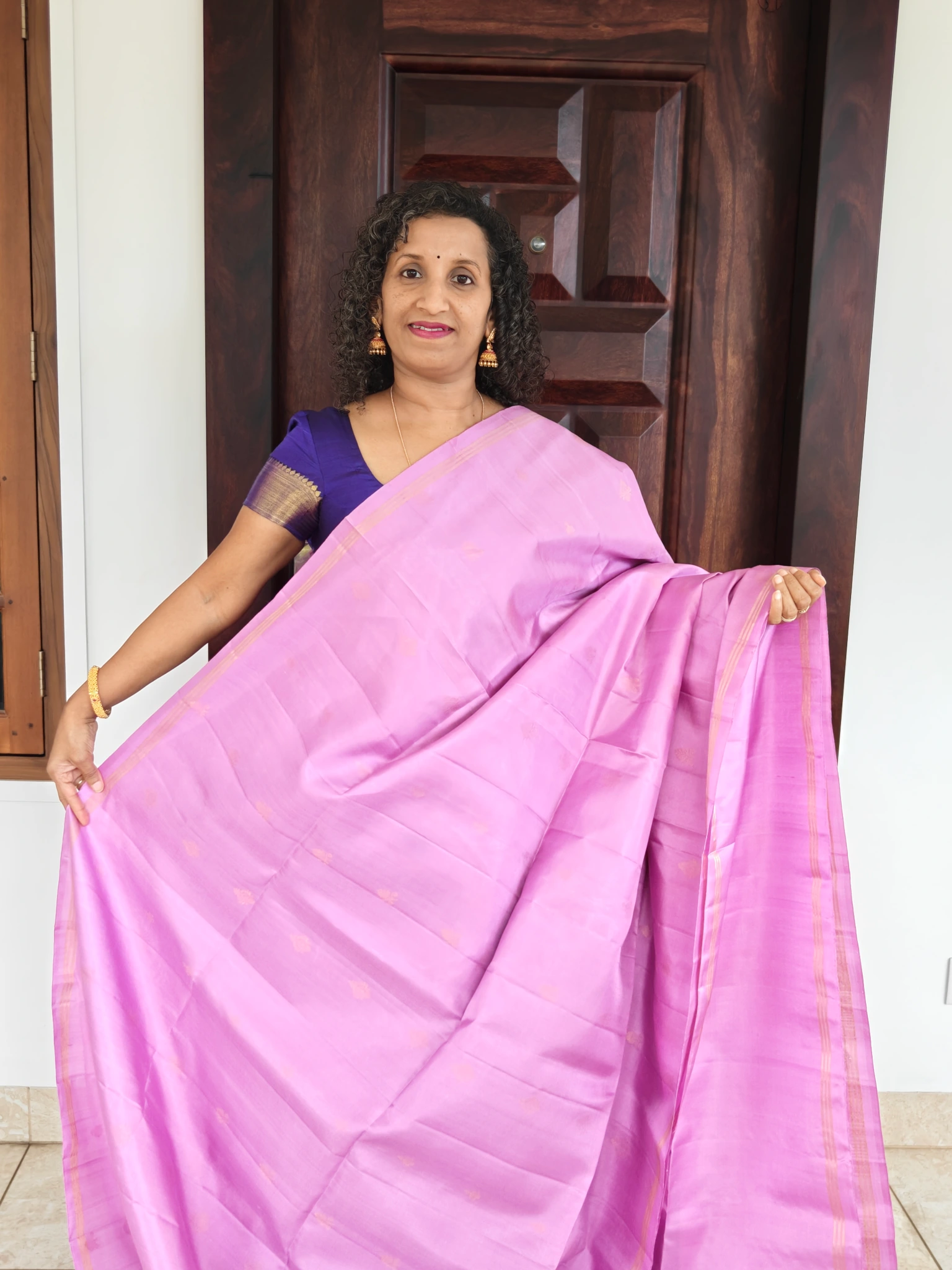 Lavendor Kanchipuram Pure Soft Silk Saree Silkmark Certified Pks016 1