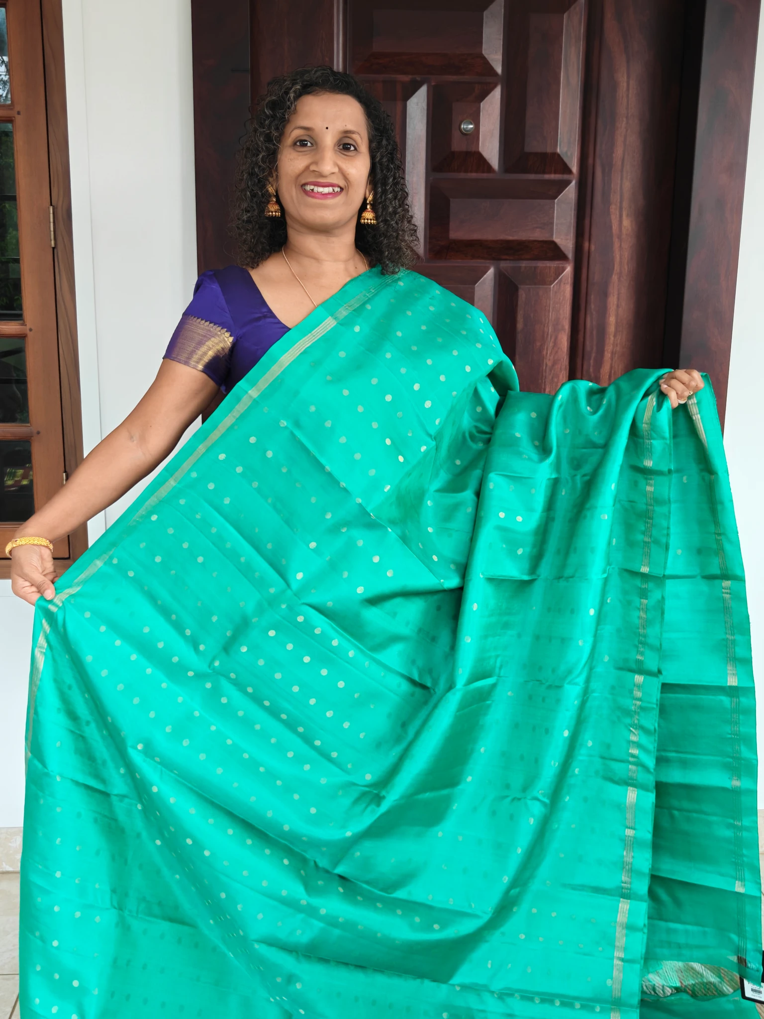Mint Green Kanchipuram Pure Soft Silk Saree Silkmark Certified Pks021 1